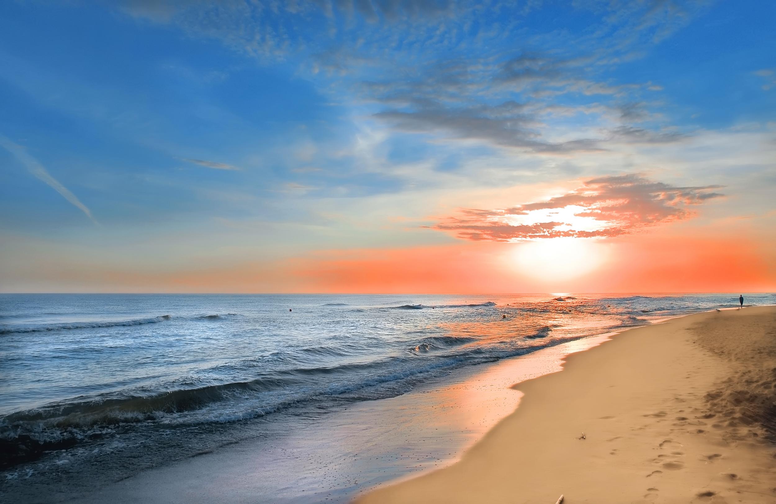 Colorful Ocean Beach Sunset